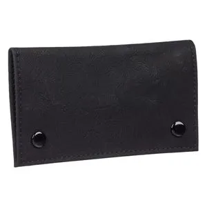Tabacheră din Piele Ecologică cu Fermoar, 16.5x9cm, Neagră