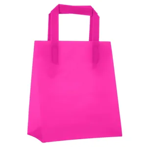Sacos din plastic pentru cadou fucsia 24x12x30 cm