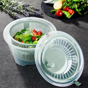 Uscător pentru salată, Verde, Ø24x14cm, Capacitate 4.4L