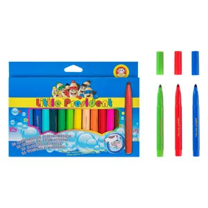 Set 16 Carioci Lavabile cu Vârf Gros pentru Copii, Culori Variate