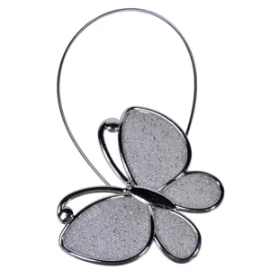 Magnet Decorativ Fluture Argintiu pentru Perde