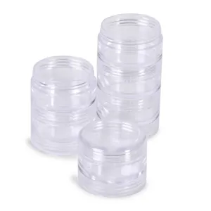 Set 6 cutii organizatoare din plastic transparent, 3.9 x 2 cm