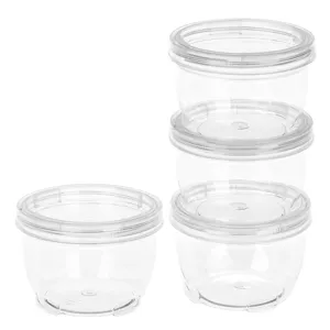 Set Cutii Organizatoare cu Capac, 4 buc, 9x6 cm, Transparent