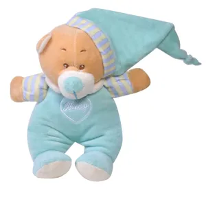 Ursulet de plus zornaitoare cu caciulita, 17 cm, Albastru