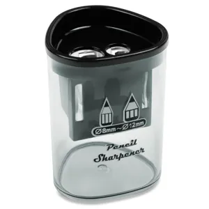 Ascuțitoare triunghiulară transparentă cu rezervor, 5.5 cm