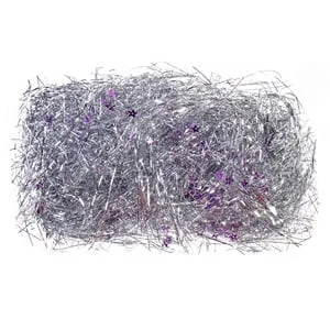 Beteală decorativă de Crăciun cu stele argintii pentru decorațiuni festive
