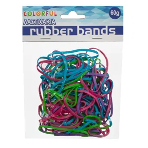 Elastice de birou multicolore neon, 60 g