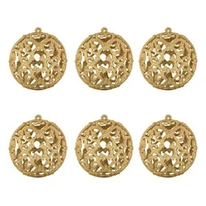Set Globuri de Craciun Aurii Glitter pentru Decorațiuni Festive