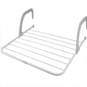 Uscător de rufe pliabil din plastic și metal, 65x54x16 cm, alb