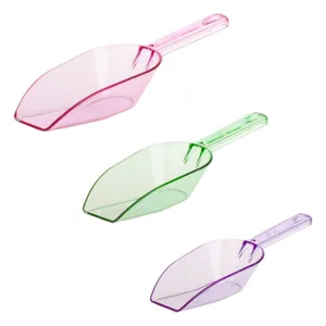 Set 3 Scafe din Plastic Translucide, Multicolor (7, 8.2, 10 cm)