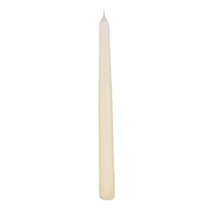 Lumânare decorativă ecru parafină, dimensiuni 2.5x25cm pentru sfeșnic