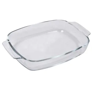 Tavă din sticlă termorezistentă, 34x22x6 cm, 2.9 L, Transparentă