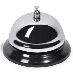 Clopoțel Metalic Sonerie 9cm Argintiu pentru Semnalizare și Decor