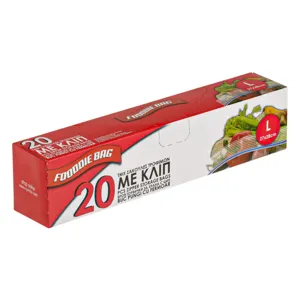 Pungi pentru alimente cu fermoar, set de 20 bucăți, dimensiune 27x28cm