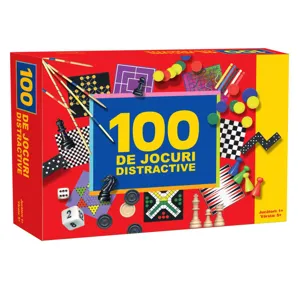 Set de 100 jocuri de societate pentru copii, cutie carton roșie