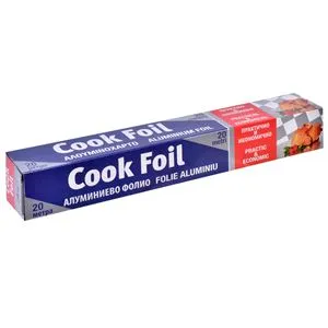Folie de Aluminiu pentru Bucătărie, 20m x 29cm, Argintie