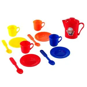 Set de joaca ceai, 13 piese, multicolor, plastic