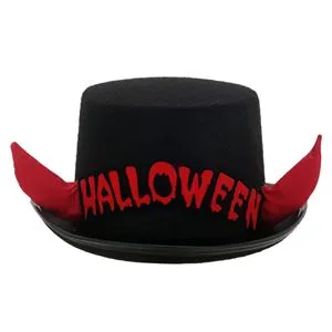 Pălărie de Halloween cu Coarne de Diavol pentru Adulți, Neagră