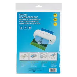Folie pentru Laminare A4 - Set 16 Bucăți, Grosime 80 microni
