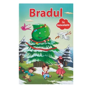 Carte de Craciun Bradul cu autocolante pentru copii - Set complet