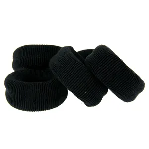 Elastice de par din frotte set 5 bucati negru