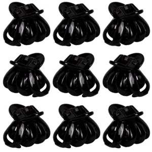 Clame de păr negre, 2,3 cm, set de 9 bucăți