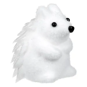 Figură Decorativă Crăciun Spumă Arici Alb 12cm