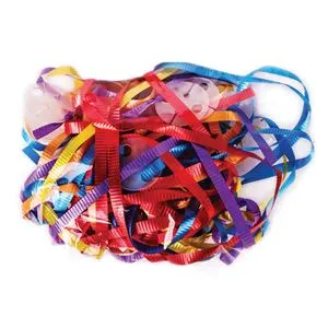 Cleme și panglici colorate pentru baloane, set 10 bucăți