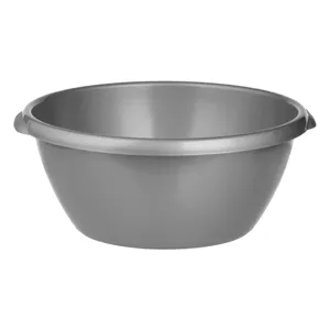 Lighean din Plastic cu Mânere, 13L, Gri Argintiu