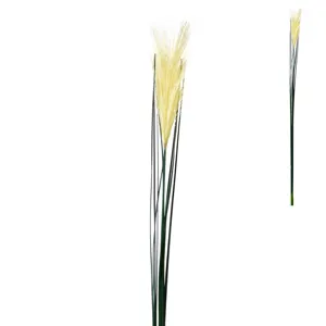 Crenguță Decorativă cu Iarbă Artificială Albă, 75cm