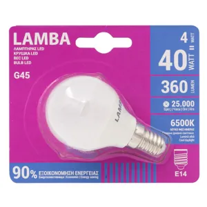 Bec LED E14 4W G45, Alb Rece, 6500K, 360 Lumeni
