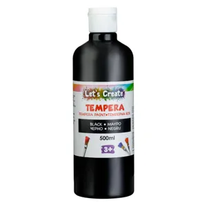 Tempera lichida neagra, 500 ml, non-toxica, finisaj satinat