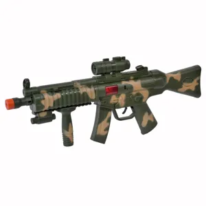 Mitralieră de jucărie 55cm camuflaj cu funcționare pe baterii