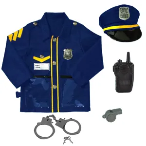 Costum Politist Copii Set 5 Piese Vesta și Accesorii pentru Jocuri de Rol