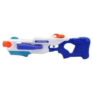 Pistol de Apa cu 3 Tevi, 59 cm, Alb/Albastru/Portocaliu