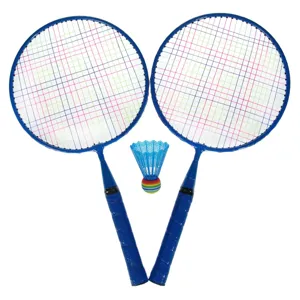 Set Rachete Badminton Plastic Albastru pentru Copii