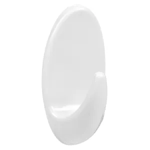 Cuier autocolant din plastic, alb, 11 cm, 1 bucată
