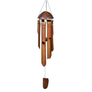 Clopotei de Vant din Bambus și Lemn – Decorativ pentru Spațiu
