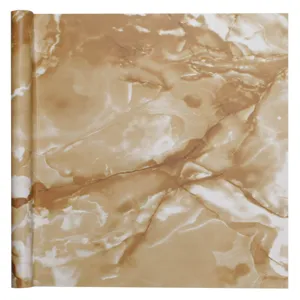 Autocolant pentru mobilă PVC, Model Marmură Ecru, Rolă 140x45 cm