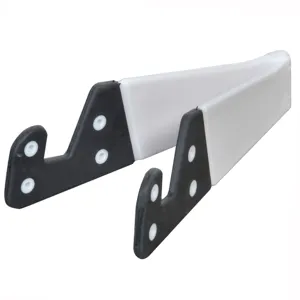 Suport pliabil pentru telefon și tabletă din plastic negru și alb