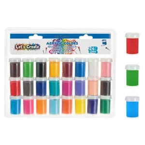 Set de Vopsele Acrilice, 24 Recipiente a 20 ml, Multicolor