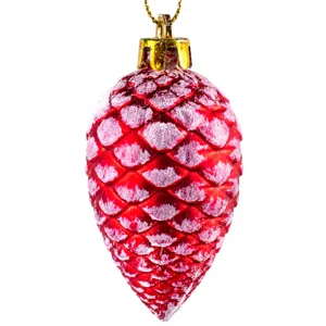 Ornamente de Craciun Conuri Rosii Ninse Glitter pentru Decorațiuni Magice