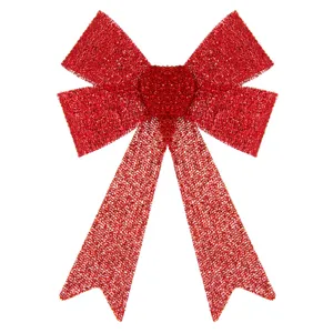 Funda Decorativă Crăciun Glitter Roșu PVC 32x22cm