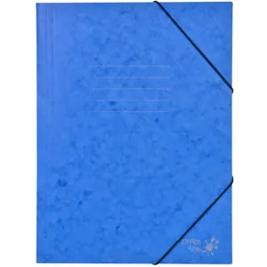 Mapă prespan din hârtie, Albastră, cu elastic, 25,5x34,5cm