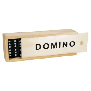 Joc de Societate Domino, 28 Piese, Cutie Lemn