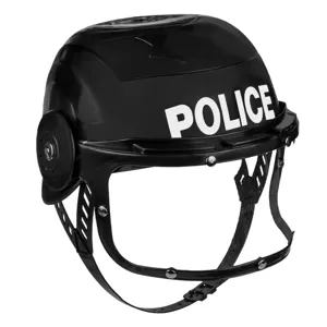 Cască Poliție de Jucărie Negru pentru Copii