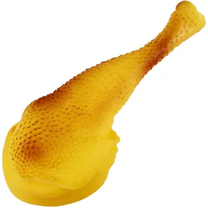 Jucarie pentru caini cu pulpa de pui, 28 cm, galben