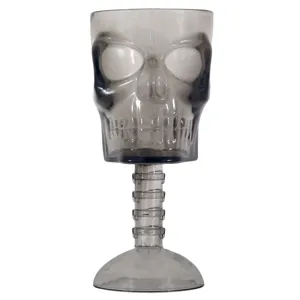Pahar Craniu Halloween, 8x18 cm, Plastic