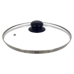 Capac de sticlă pentru tigaie cu margine din oțel inoxidabil Ø28 cm