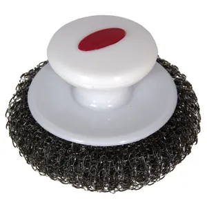Burete de sarma cu maner, Ø10 cm, Alb